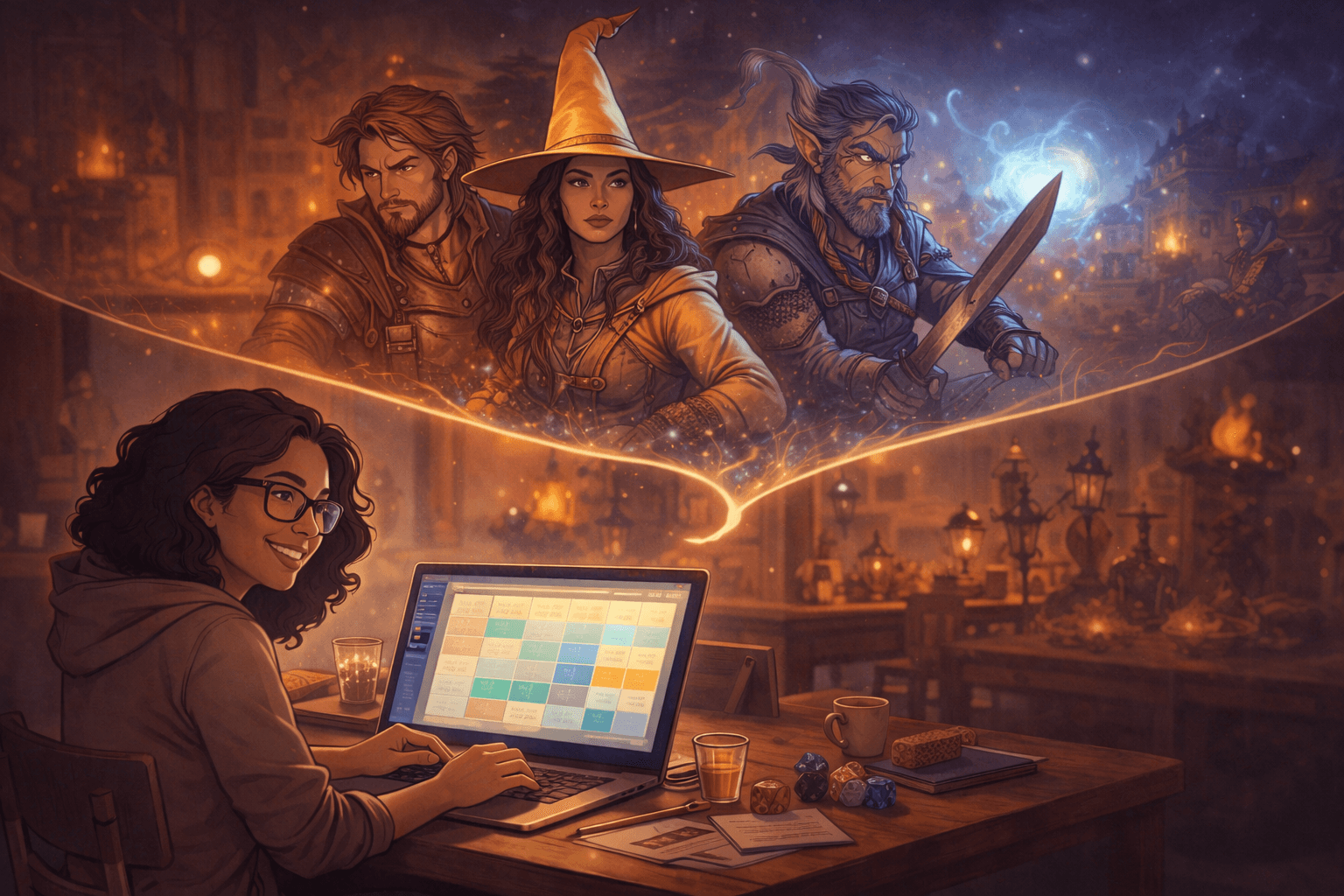 A game master preparing a new session plan